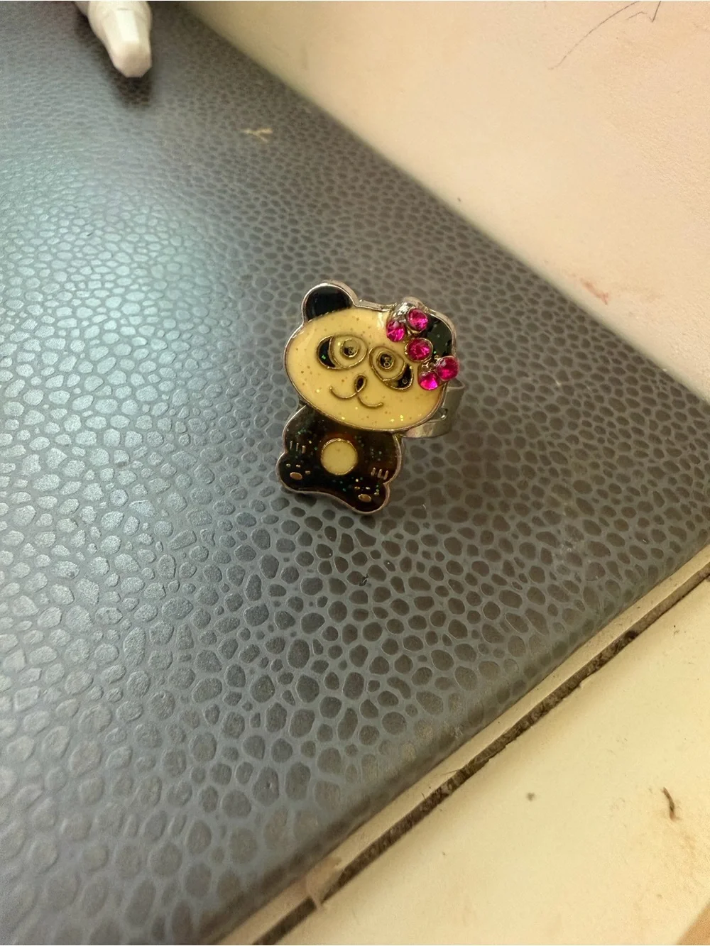 Justice Panda Ring with Black, White & Pink Accents